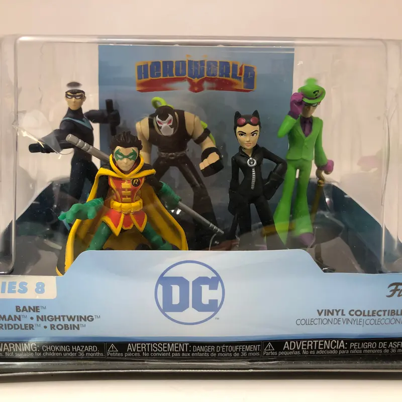 Dc Comics Heroworld * Funko Series 8 Ban, Catwoman, Robin, Riddler & Nightwing 2