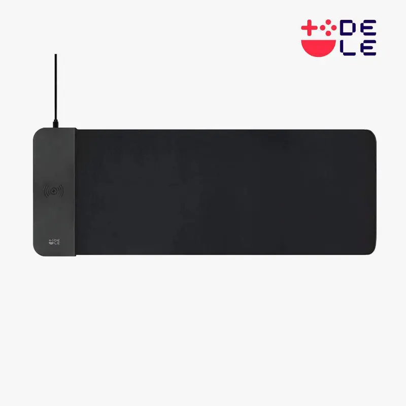 Dele ゲーミングマウスパッド マウスパッド 大型 キーボードパッド 滑り止め おしゃれ 布製 スマホをマウスパッド置くだけ充電 Ios/Android 対×D30×H0.2M応機種 (W80m) 1