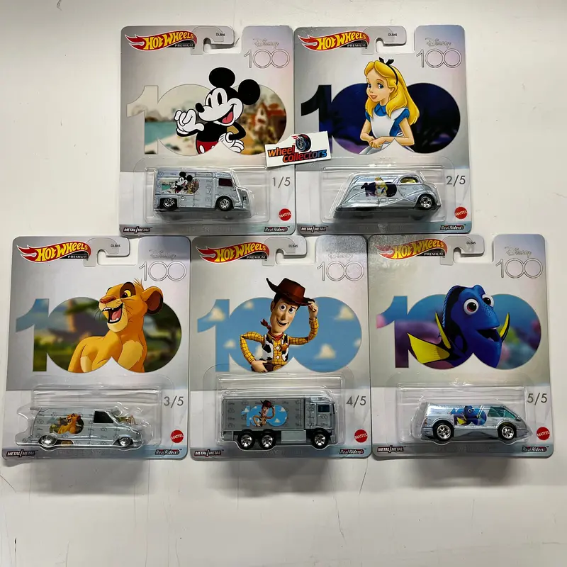 Disney 5 Car Set * 2023 Hot Wheels Pop Culture Disney 100 Years 1