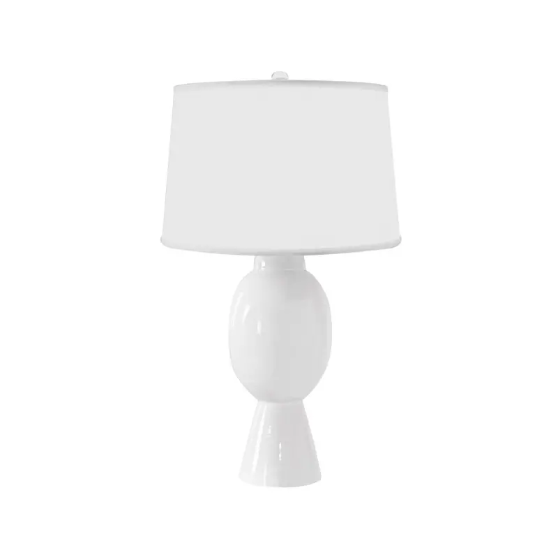 Dover Ceramic Table Lamp W/White Linen Shade - Four Color Options 1