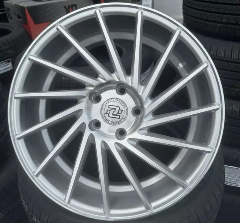 Drag Concepts - R-36 Silver With Machined Face 18X8 +35 Offset 5X114.3 Set Of 4 1