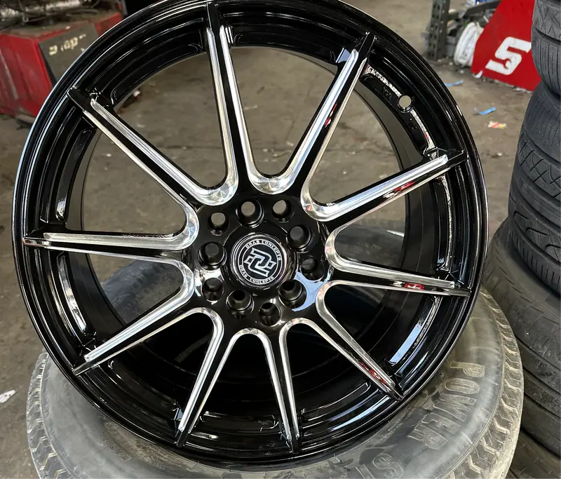 Drag Concepts R39 17X7.5 5X100/5X4.5" +38Mm Black/Milled Wheel Rim 17" Inch Qty4 1