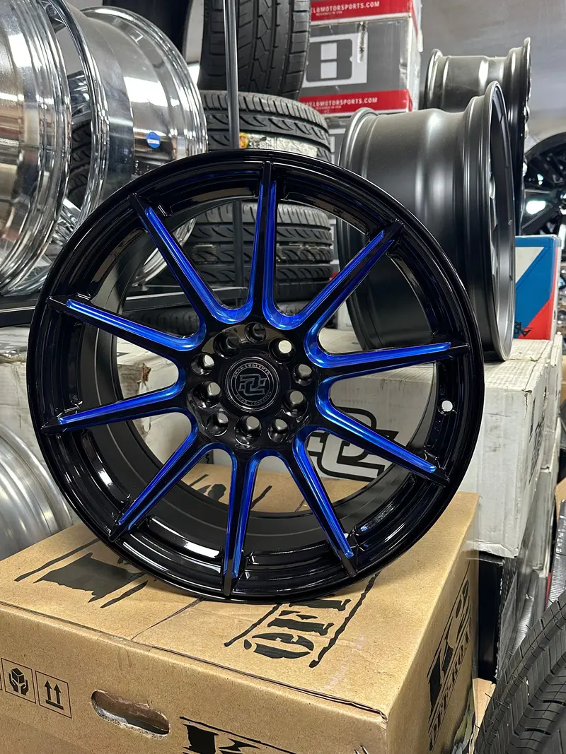 Drag Concepts R39 17X7.5 5X100/5X4.5" +38Mm Blue/Milled Wheel Rim 17" Inch Qty4 1