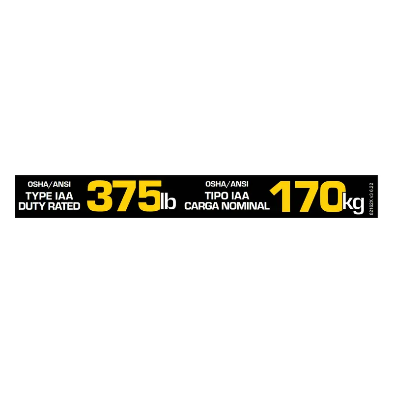 Duty Rating Label Kit (English/Spanish) For Type 1Aa Ladders 1