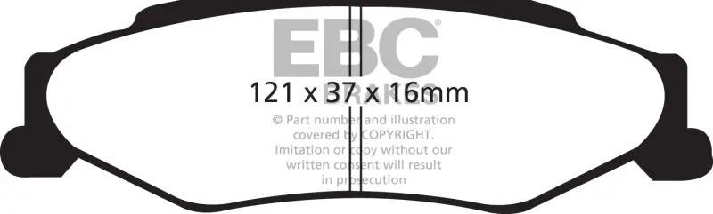 Ebc 03-04 Cadillac Xlr 4.6 Yellowstuff Rear Brake Pads 1