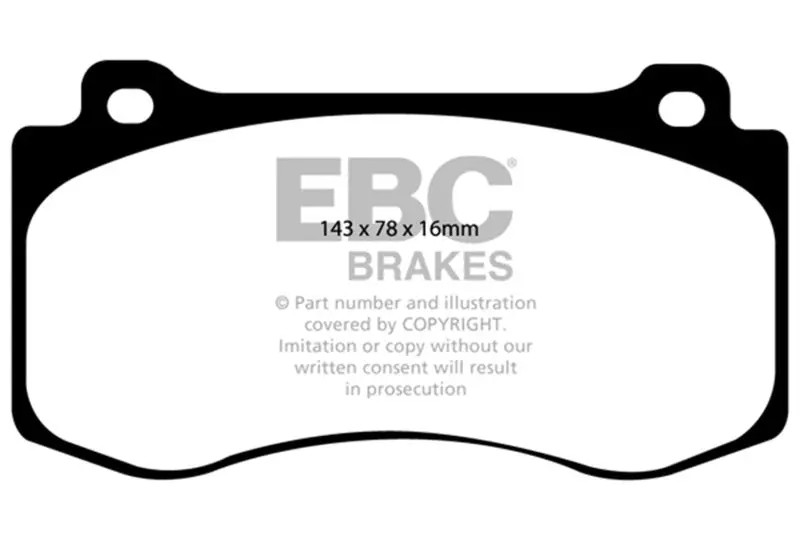 Ebc 05-10 Chrysler 300C 6.1 Srt8 Redstuff Front Brake Pads 1