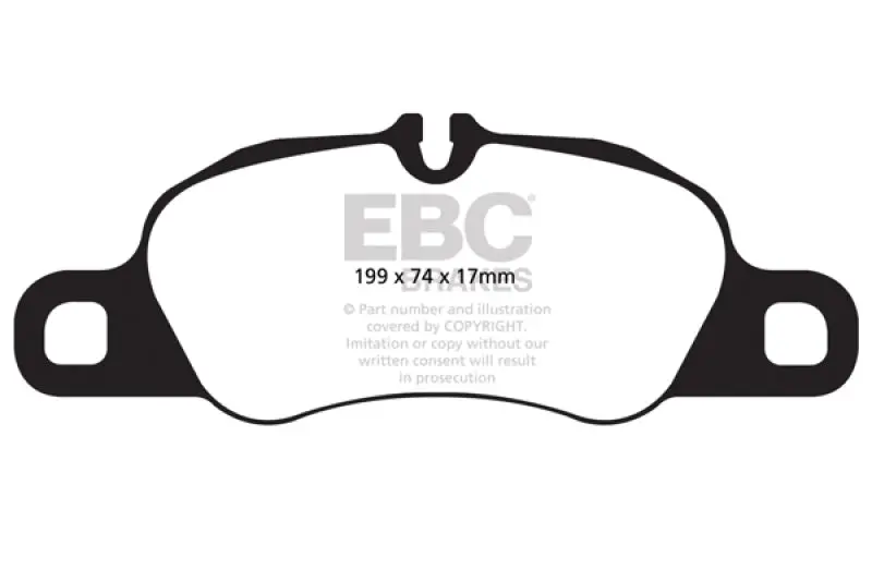 Ebc 09-12 Porsche 911 (997) (Cast Iron Rotor Only) 3.6 Carrera 2 Yellowstuff Front Brake Pads 1