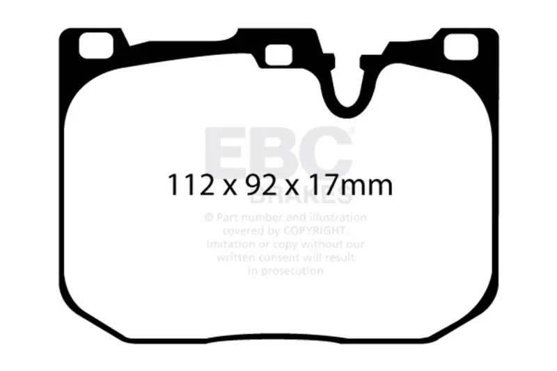 Ebc 14+ Bmw I8 1.5 Turbo/Electric Yellowstuff Front Brake Pads 2