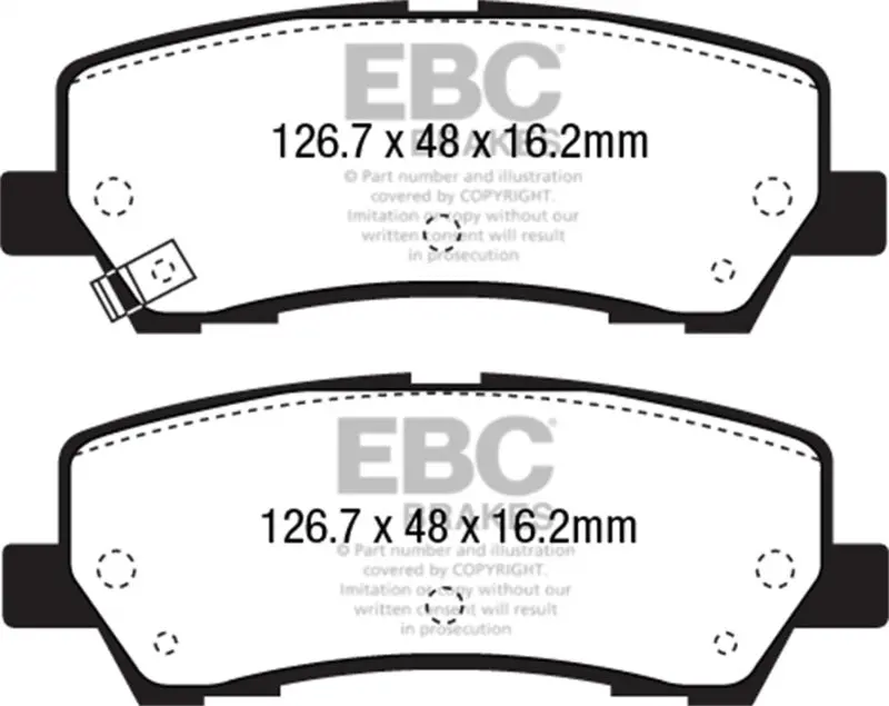 Ebc 15+ Ford Mustang 2.3 Turbo Performance Pkg Yellowstuff Rear Brake Pads 1