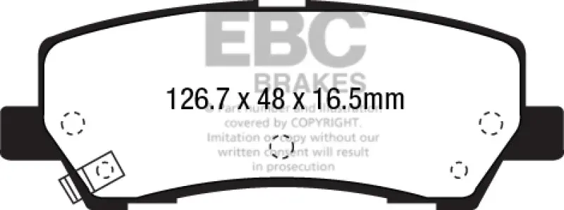 Ebc 15+ Ford Mustang 2.3 Turbo Redstuff Rear Brake Pads 1