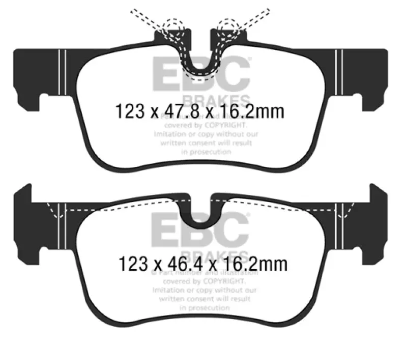 Ebc 16-18 Bmw X1 Yellowstuff Rear Brake Pads 1