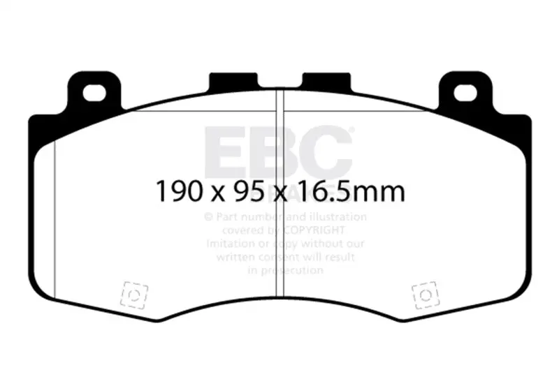 Ebc 2018+ Jeep Grand Cherokee Trackhawk Yellowstuff Front Brake Pads 2
