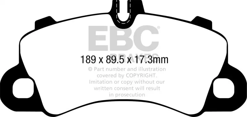 Ebc 2018+ Porsche Cayenne (3Rd Gen) 3.0L Turbo Yellowstuff Front Brake Pads 1