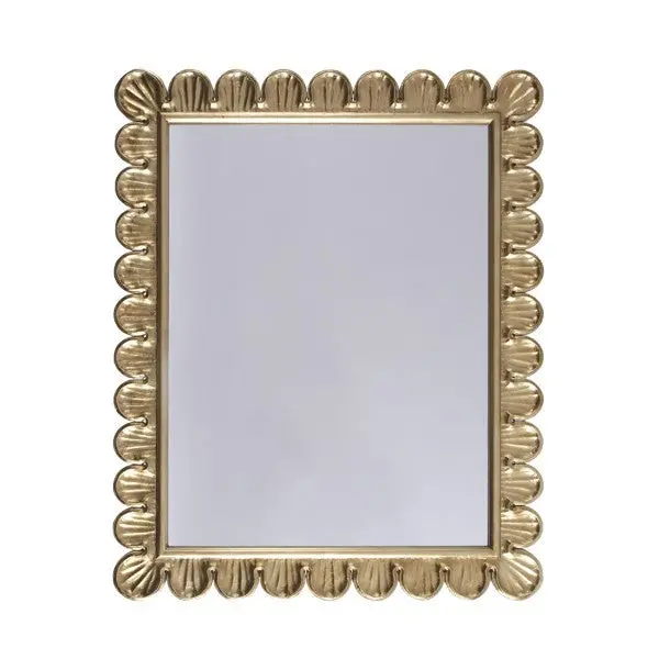 Eliza Scalloped Edge Wall Mirror - Gold Leaf Or Silver Leaf 1