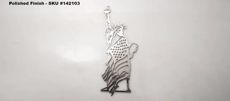 Emblem "Lady Liberty" Statue Of Liberty 1Pc | Stainless Steel, Choose Finish 1
