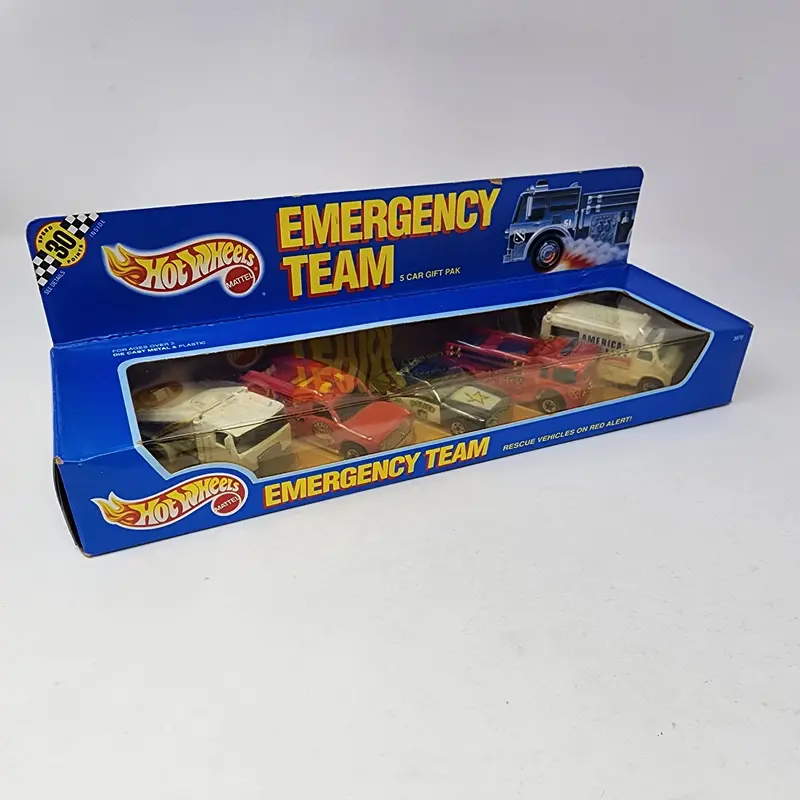 Emergency Team 5 Car Gift Pack * 1990 Hot Wheels 1