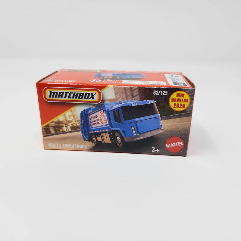 Ev Trash Truck #62 * Blue  * 2025 Matchbox Power Grabs Case F 1