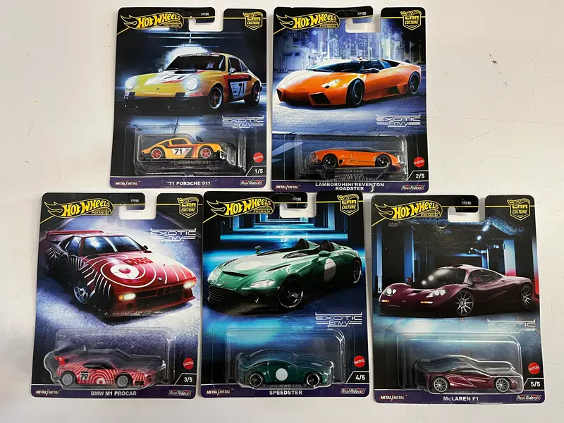 Exotic Envy 3 * Complete 5 Car Set * 2024 Hot Wheels Car Culture 1