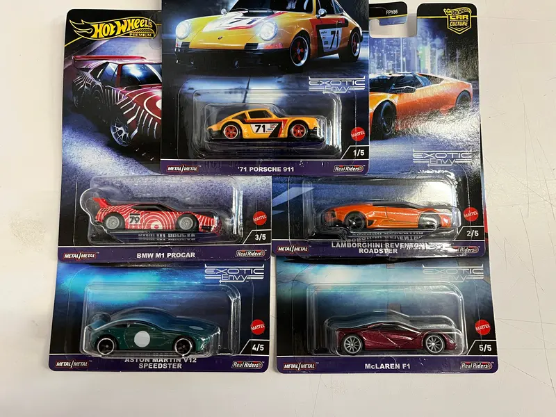 Exotic Envy 3 * Complete 5 Car Set * 2024 Hot Wheels Car Culture 2