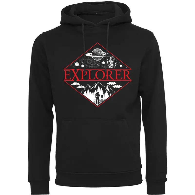 Explorer-Style Hooded Sweatshirt