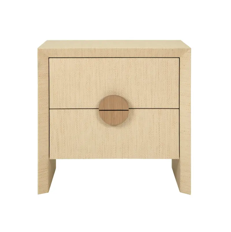 Ezra Natural Grasscloth Side Table 1