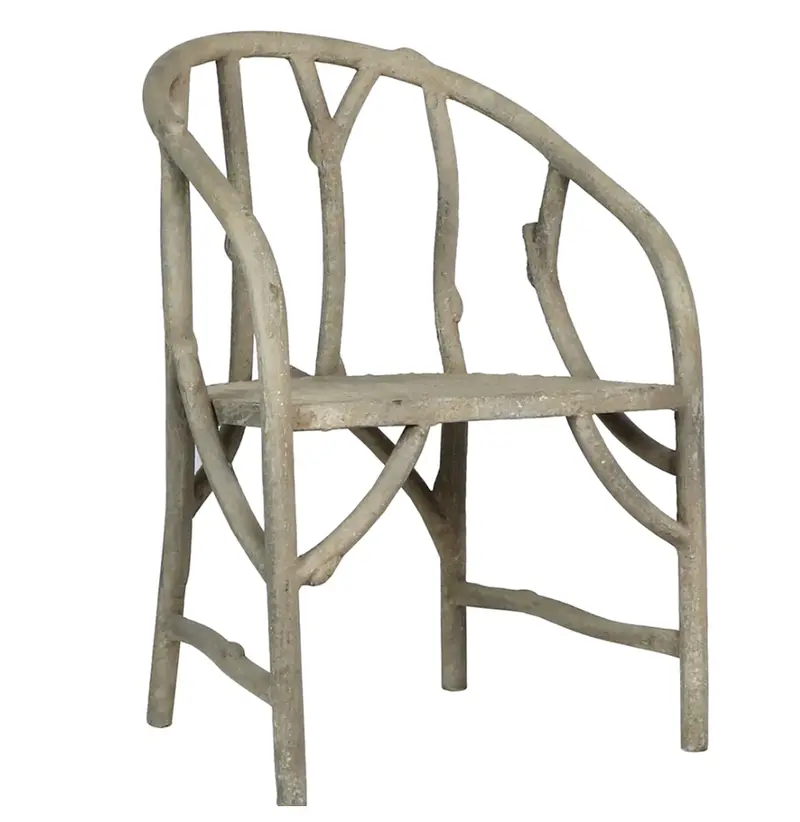 Faux Bois Iron Barrel Chair - Matthew Izzo Collection 1