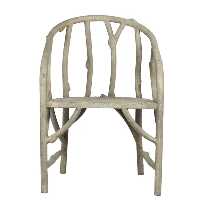 Faux Bois Iron Barrel Chair - Matthew Izzo Collection 2