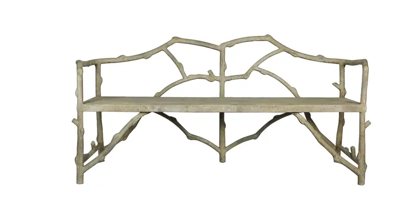 Faux Bois Iron Bench - Matthew Izzo Collection 1