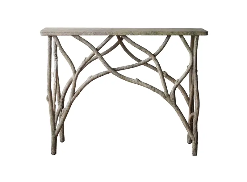 Faux Bois Iron Console Table - Matthew Izzo Collection 1