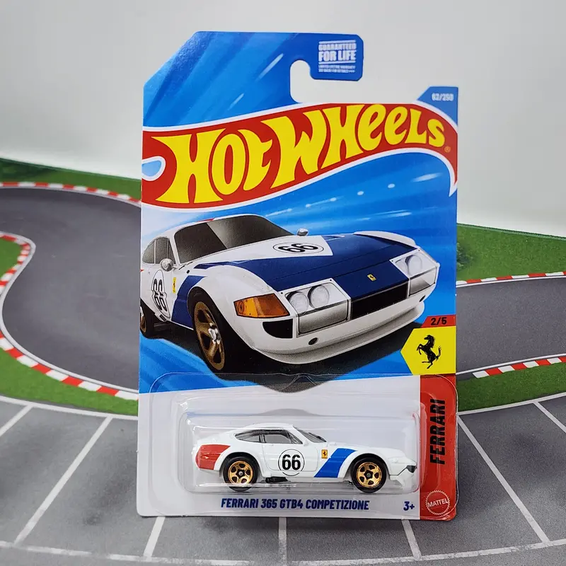 Ferrari 365 Gtb4 Competizione #222 * White * 2025 Hot Wheels 1