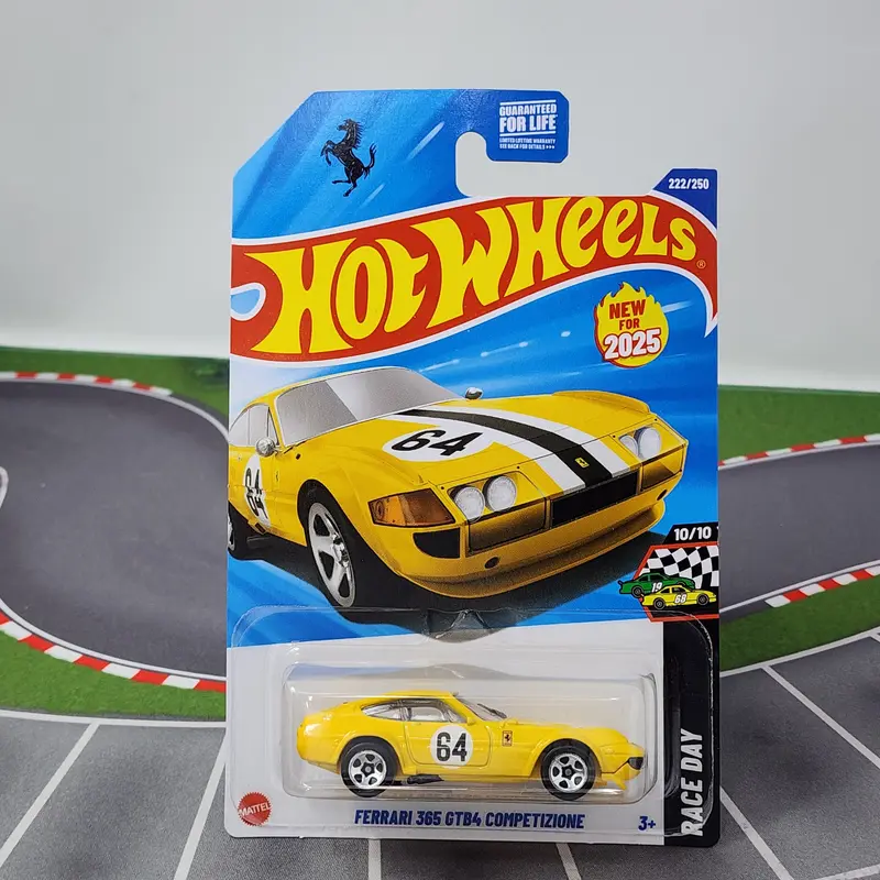 Ferrari 365 Gtb4 Competizione #222 * Yellow * 2025 Hot Wheels 1