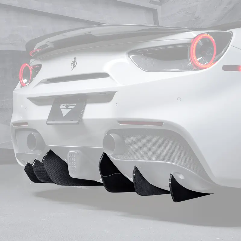 Ferrari 488 Diavolo Carbon Fiber Rear Diffuser Fins (Set Of 6) 2