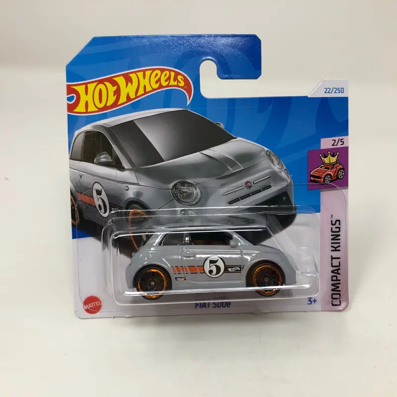 Fiat 500E #22 * Grey * 2024 Hot Wheels Basic Short Card Case A 1