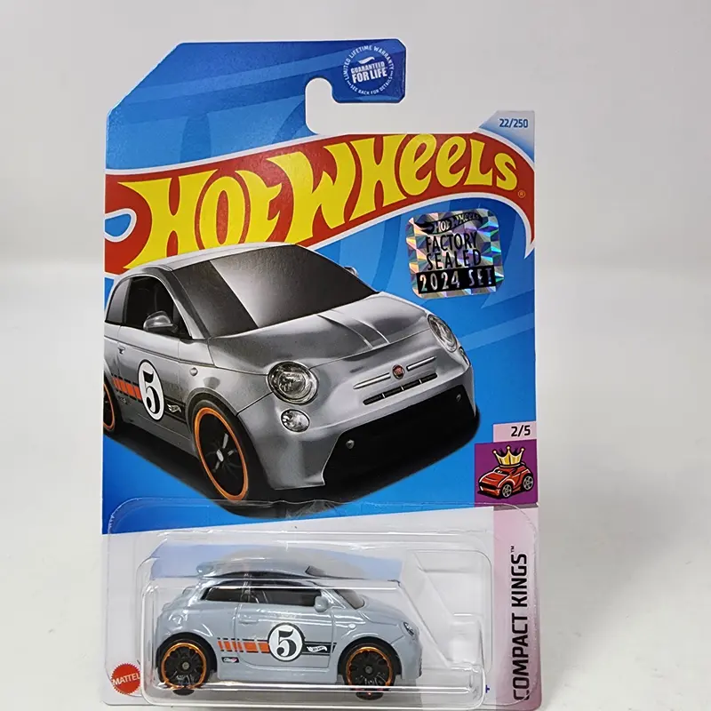 Fiat 500E #22 * Grey * 2024 Hot Wheels Basic W/ Factory Holo 1