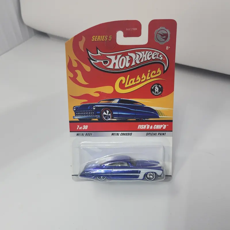 Fish'd & Chip'd 7 * Blue * Hot Wheels Classics Chase Rubber Tires 1