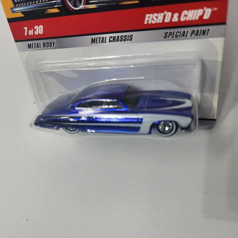 Fish'd & Chip'd 7 * Blue * Hot Wheels Classics Chase Rubber Tires 2