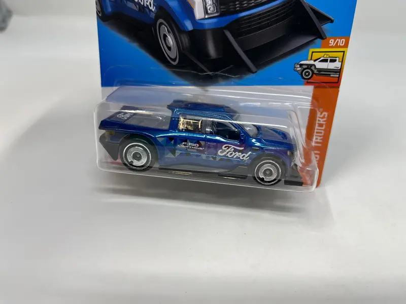 Ford F-150 Lightning Custom #226 * Blue * 2023 Hot Wheels 2
