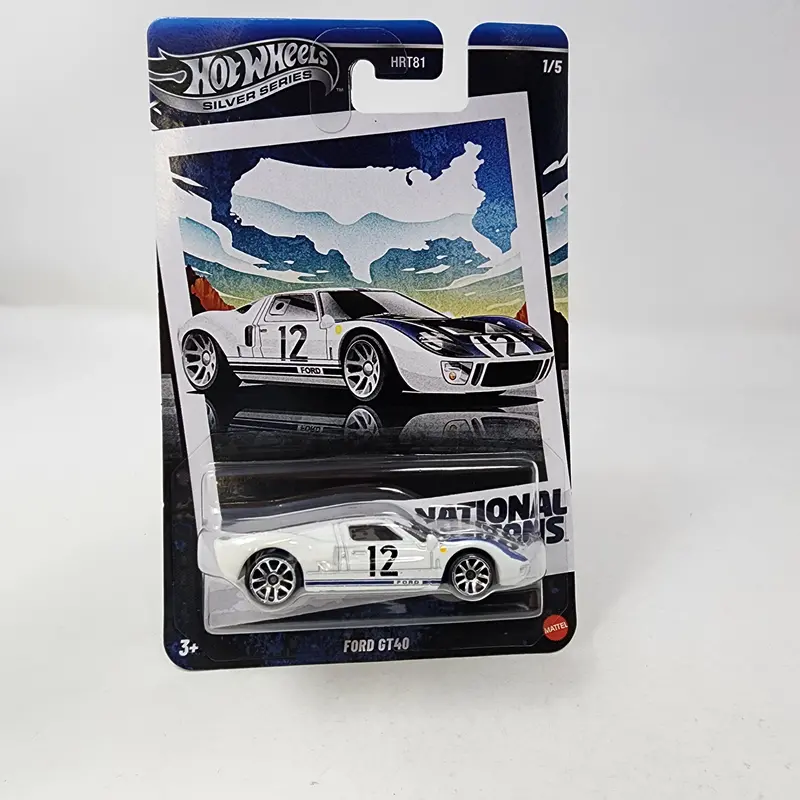 Ford Gt40 1/5 * White * 2025 Hot Wheels National Icons Silver Series 1