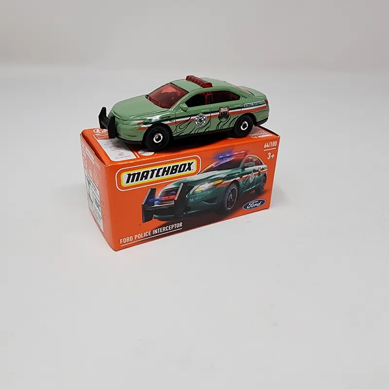 Ford Police Interceptor #64 * Green * 2024 Matchbox Power Grabs Case J 1