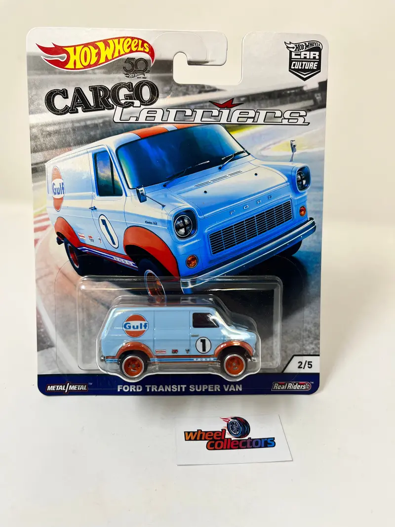 Ford Transit Super Van * Gulf * Hot Wheels Car Culture Cargo Carriers 1