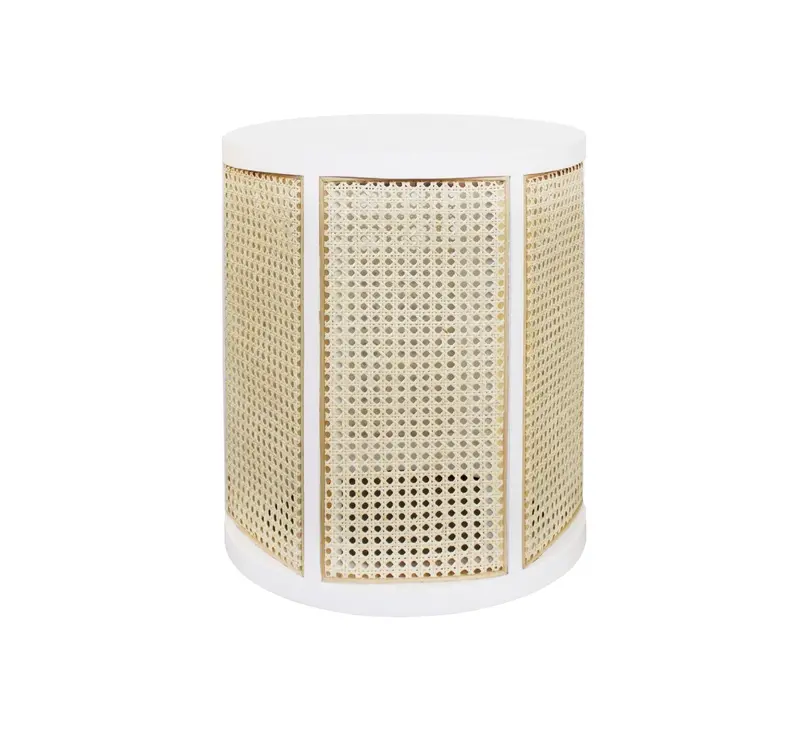 Freya White Lacquer Side Table 1