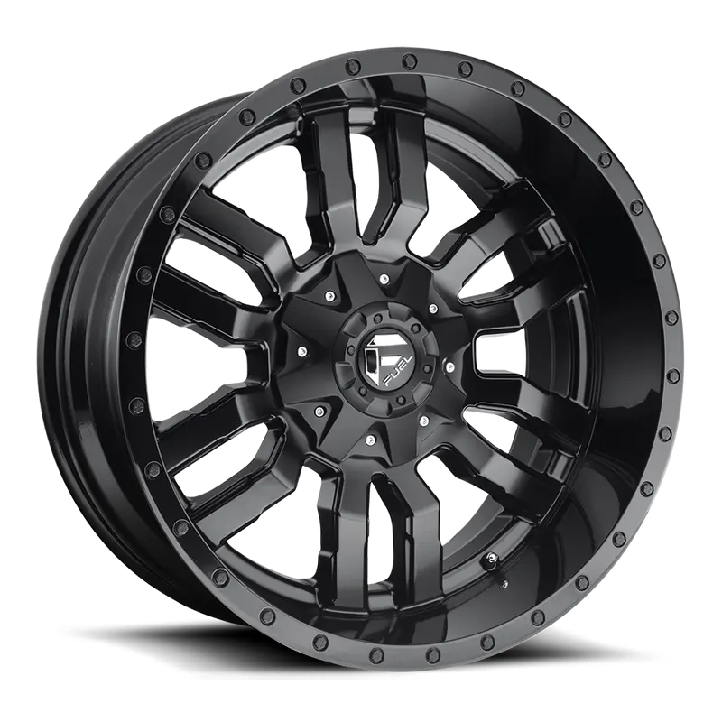 Fuel Sledge-D596 Matte Black Gloss Black Lip 1