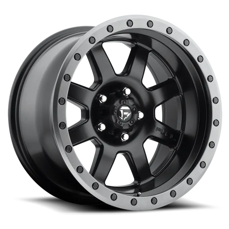 Fuel Trophy-D551 Matte Black W/Anthracite Ring 1
