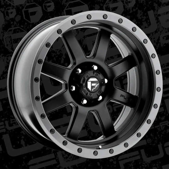 Fuel Trophy-D551 Matte Black W/Anthracite Ring 2
