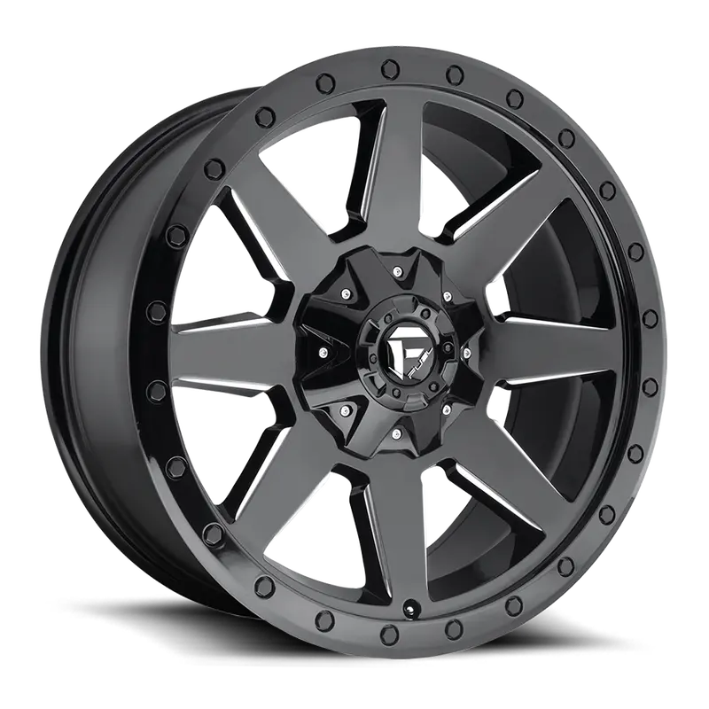 Fuel Wildcat-D597 Gloss Black & Milled 1