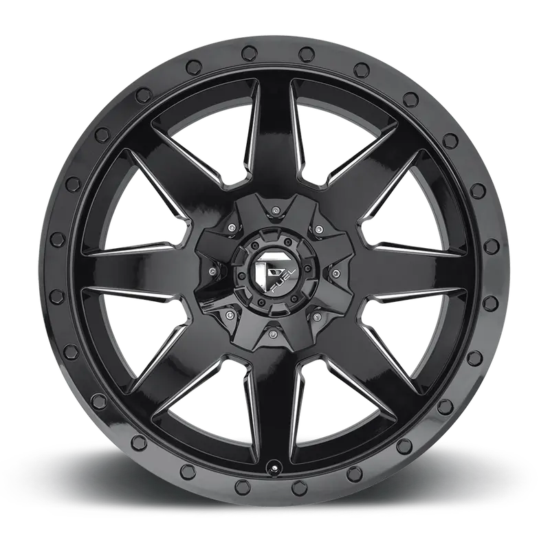 Fuel Wildcat-D597 Gloss Black & Milled 3