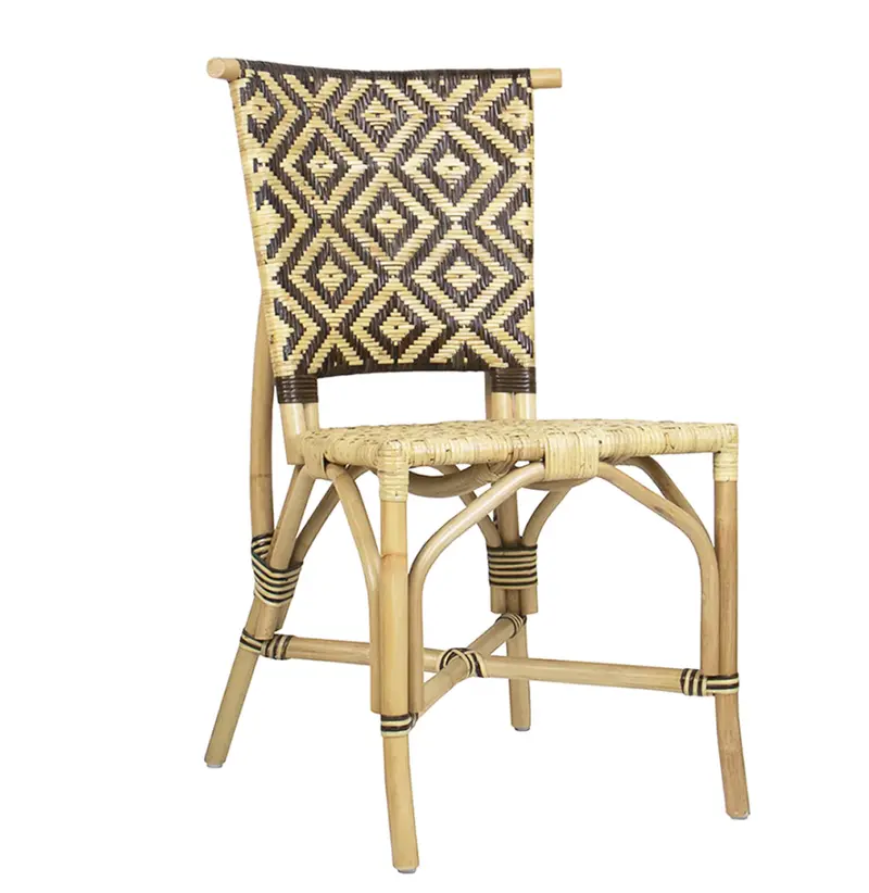 Fullerton Bamboo & Rattan Armless Dining Chair - Matthew Izzo Collection 1