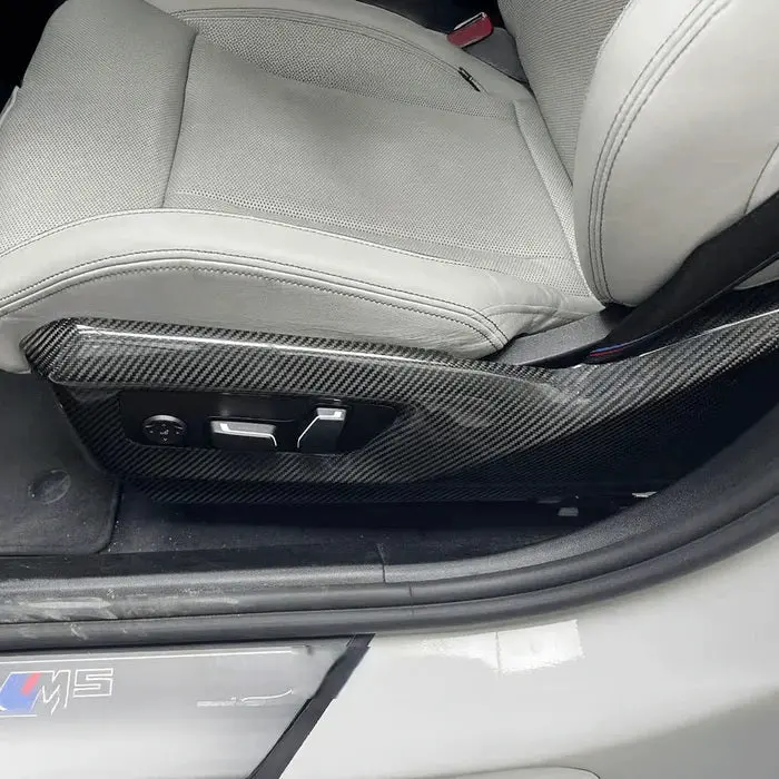 G90 / G99 M5 Oem Style Dry Carbon Fiber Seat Side Trim Covers 2