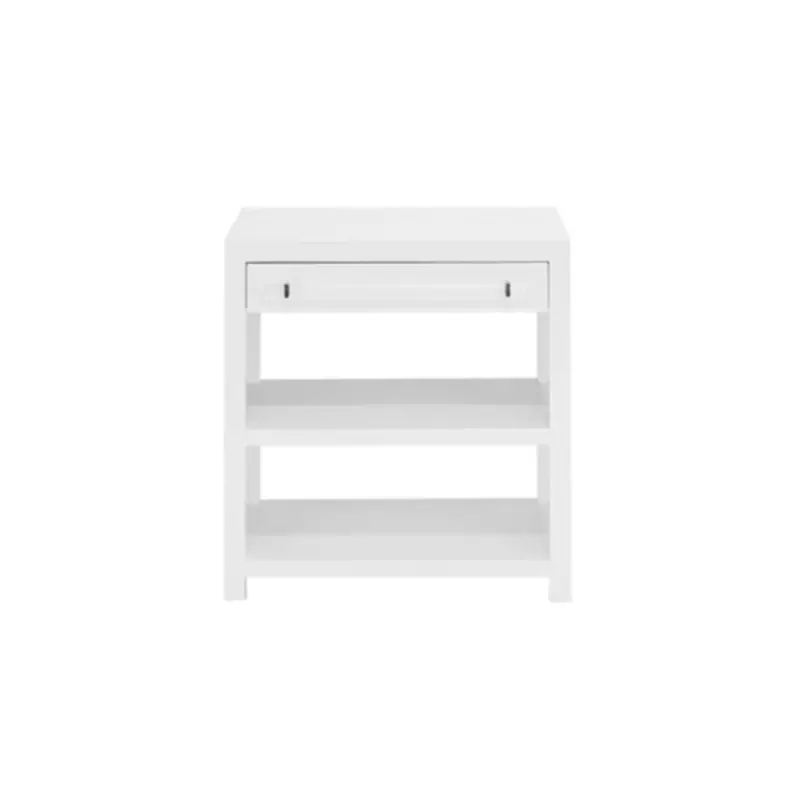 Garbo White Lacquer Side Table 1