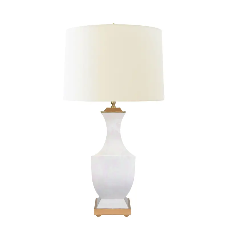 Gina Handpainted Pink Strokes Metal Tole Table Lamp With Silk Shade 1